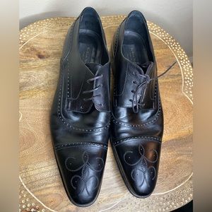 To Boot New York Duke Handmade Italian Leather Cap Toe Wingtip Oxford Shoes